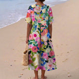 Paula - Vestido Floral con Diseño Acuarelado