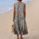 Viviana - Vestido de Campo con Bordado Floral