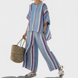 Laura - Malva Striped Set