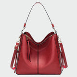 Clásica bolsa hobo de cuero