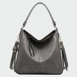 Clásica bolsa hobo de cuero