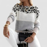 Júlia - Camisola Casual com Estampa de Leopardo