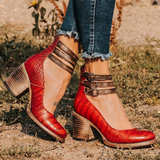 Ginevra - Tacones Altos con Múltiples Tiras y Suela Gruesa