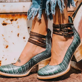 Ginevra - Tacones Altos con Múltiples Tiras y Suela Gruesa