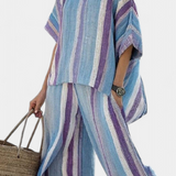 Laura - Malva Striped Set