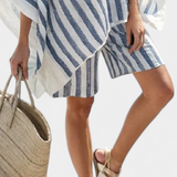 Salomé - Conjunto de Blusa y Pantalones Cortos a Rayas