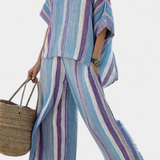 Laura - Malva Striped Set