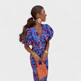 Lília - Tropical Flame Dress