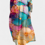 Ana - Vestido Suelto con Diseño Estampado