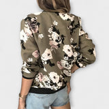 Andreia - Elegante Chaqueta Bomber con Estampado Floral