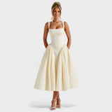 Xerife - Vestido Midi de Estilo Vintage