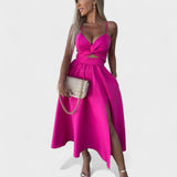Cielo - Vestido Midi con Detalle de Abertura