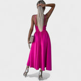 Cielo - Vestido Midi con Detalle de Abertura