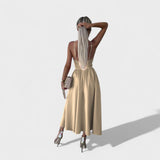 Cielo - Vestido Midi con Detalle de Abertura