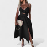Cielo - Vestido Midi con Detalle de Abertura