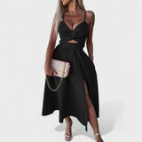 Cielo - Vestido Midi con Detalle de Abertura